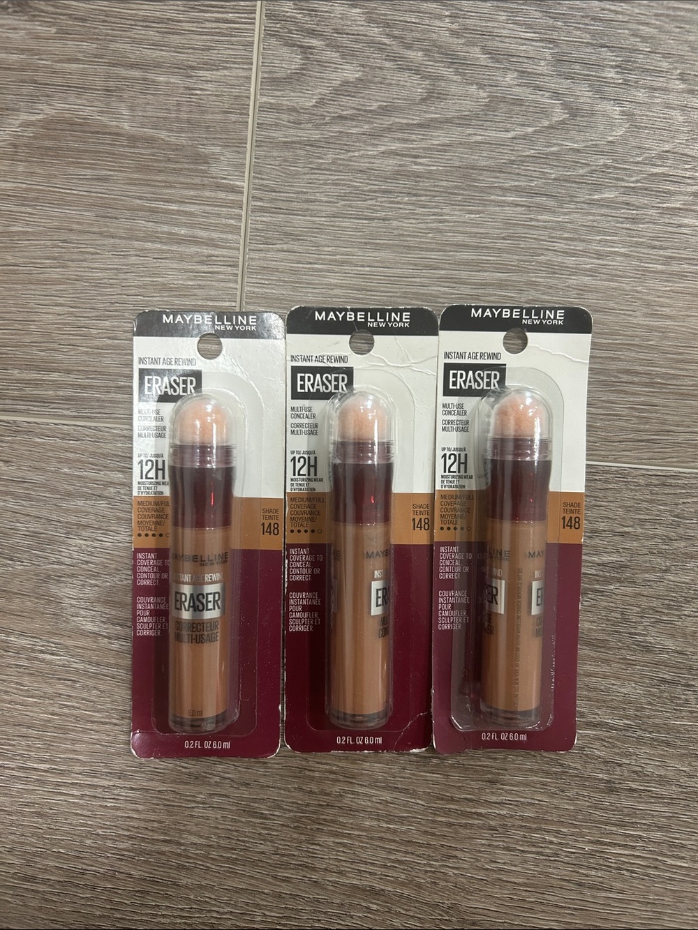 NEW 3X Maybelline Eraser Concealer Shade 148